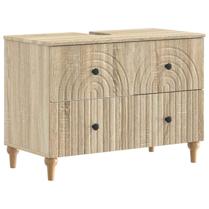 4 Piece Bathroom Cabinet Set ALKMAAR Sonoma Oak Engineered Wood