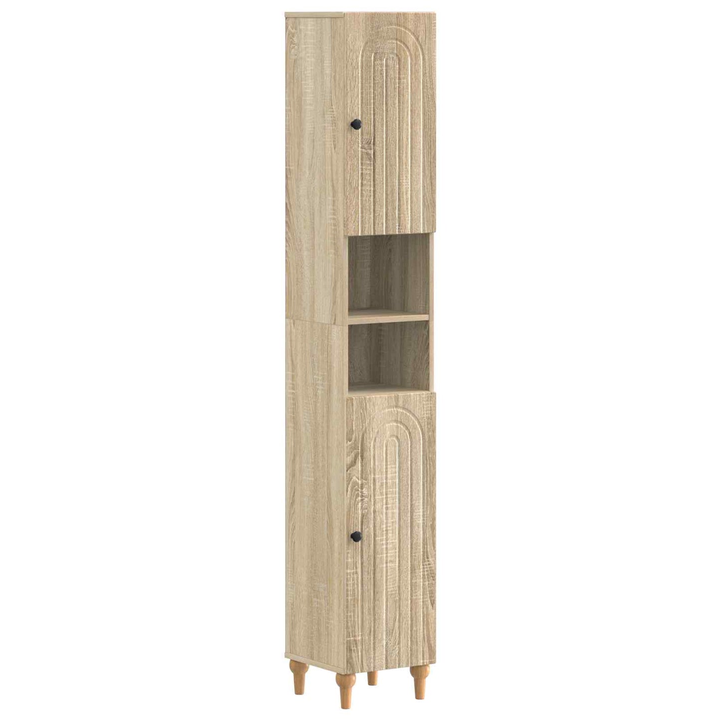 4 Piece Bathroom Cabinet Set ALKMAAR Sonoma Oak Engineered Wood