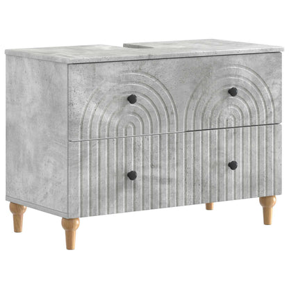 4 Piece Bathroom Cabinet Set ALKMAAR Concrete Grey