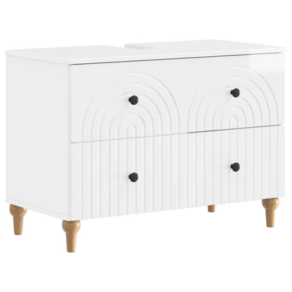 4 Piece Bathroom Cabinet Set ALKMAAR High Gloss White