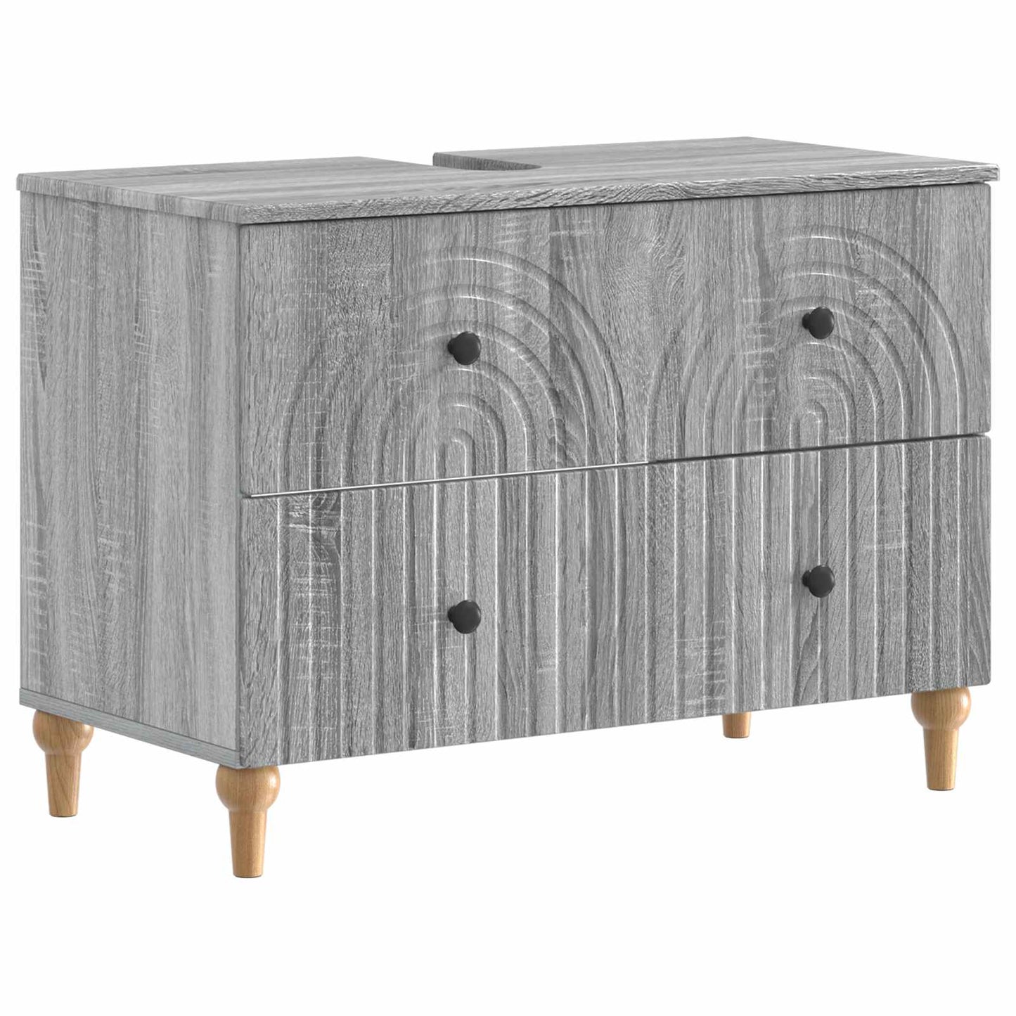 4 Piece Bathroom Cabinet Set ALKMAAR Grey Sonoma
