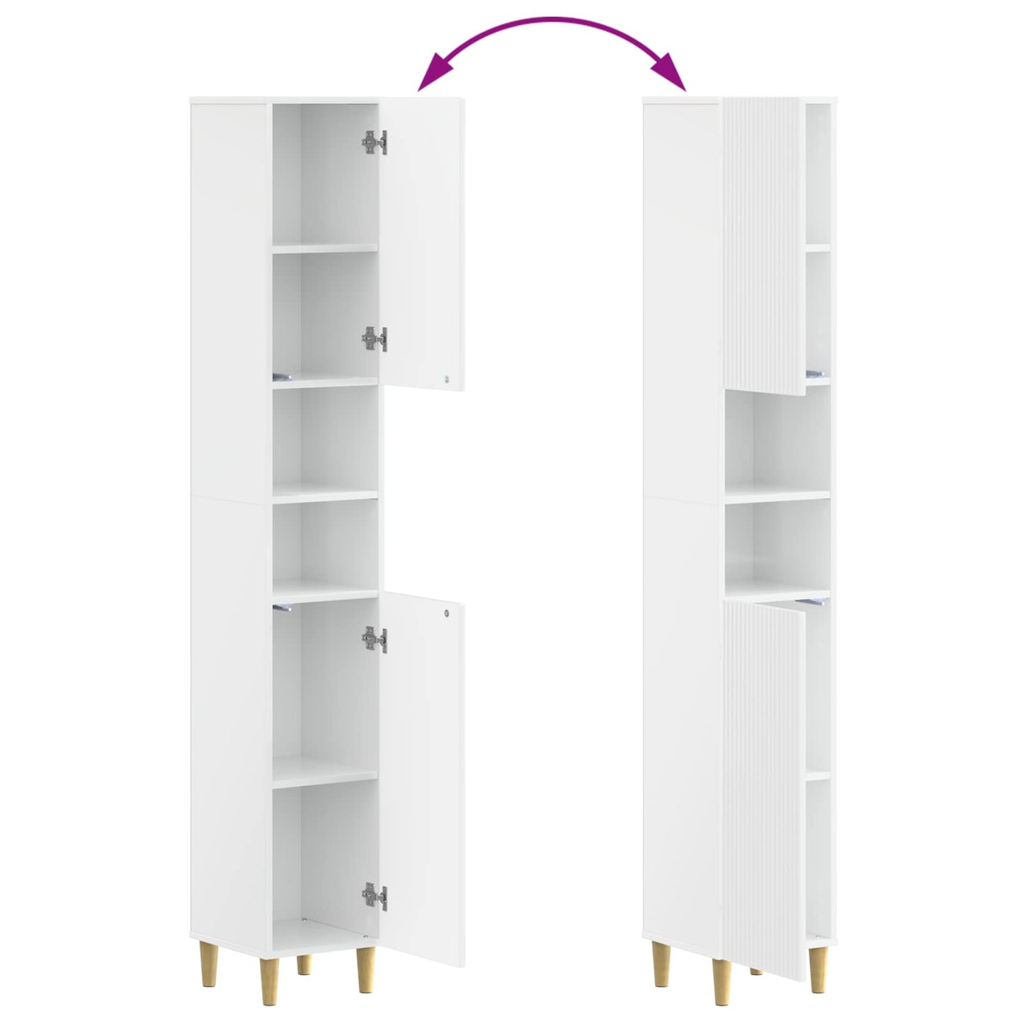 4 Piece Bathroom Cabinet Set ARNHEM High Gloss White