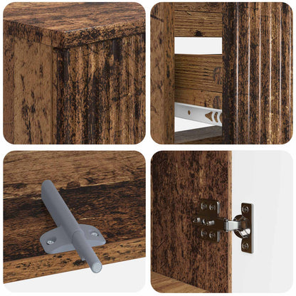 4 Piece Bathroom Cabinet Set ARNHEM Old Wood Engineered Wood
