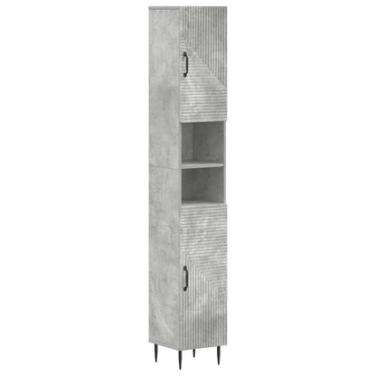 4 Piece Bathroom Cabinet Set HAARLEM Concrete Grey