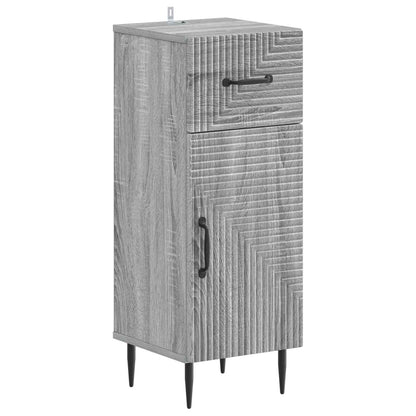 4 Piece Bathroom Cabinet Set HAARLEM Grey Sonoma