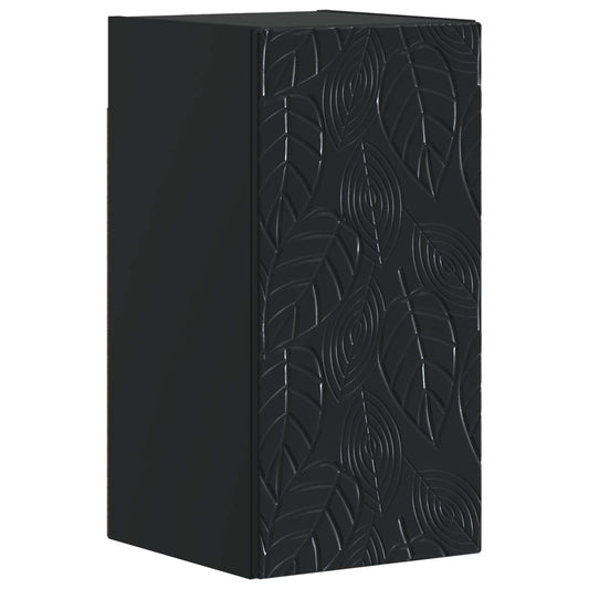 4 Piece Bathroom Cabinet Set DELFT Black Engineered Wood
