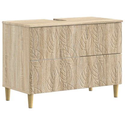 4 Piece Bathroom Cabinet Set DELFT Sonoma Oak Engineered Wood