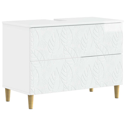 4 Piece Bathroom Cabinet Set DELFT High Gloss White