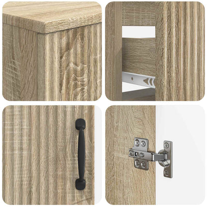 4 Piece Bathroom Cabinet Set HOORN Sonoma Oak Engineered Wood