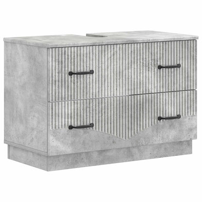 4 Piece Bathroom Cabinet Set HOORN Concrete Grey