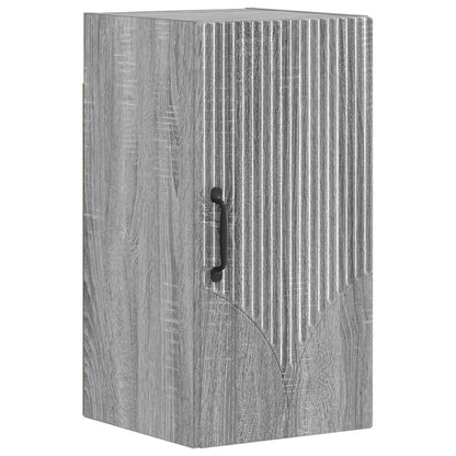 4 Piece Bathroom Cabinet Set HOORN Grey Sonoma Engineered Wood