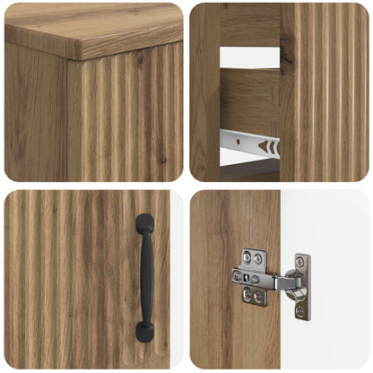 4 Piece Bathroom Cabinet Set HOORN Artisan Oak Engineered Wood