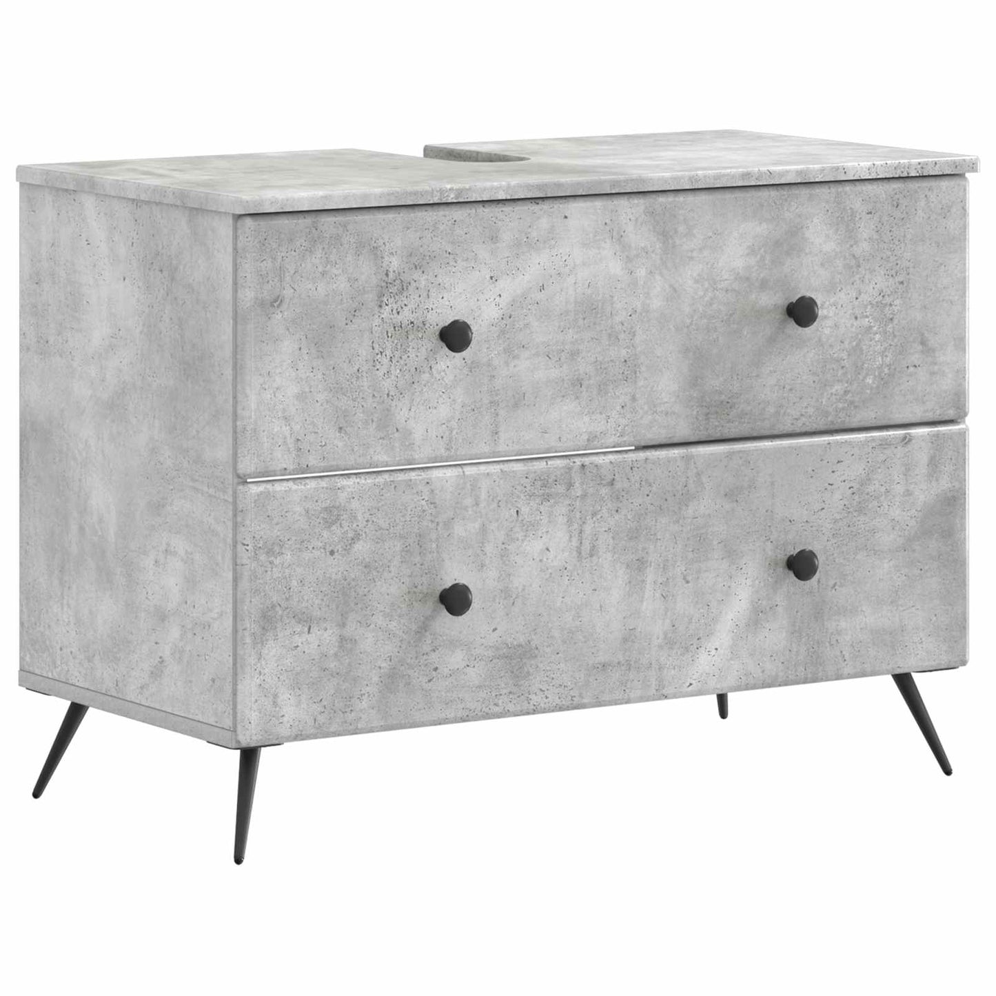 4 Piece Bathroom Cabinet Set BREDA Concrete Grey