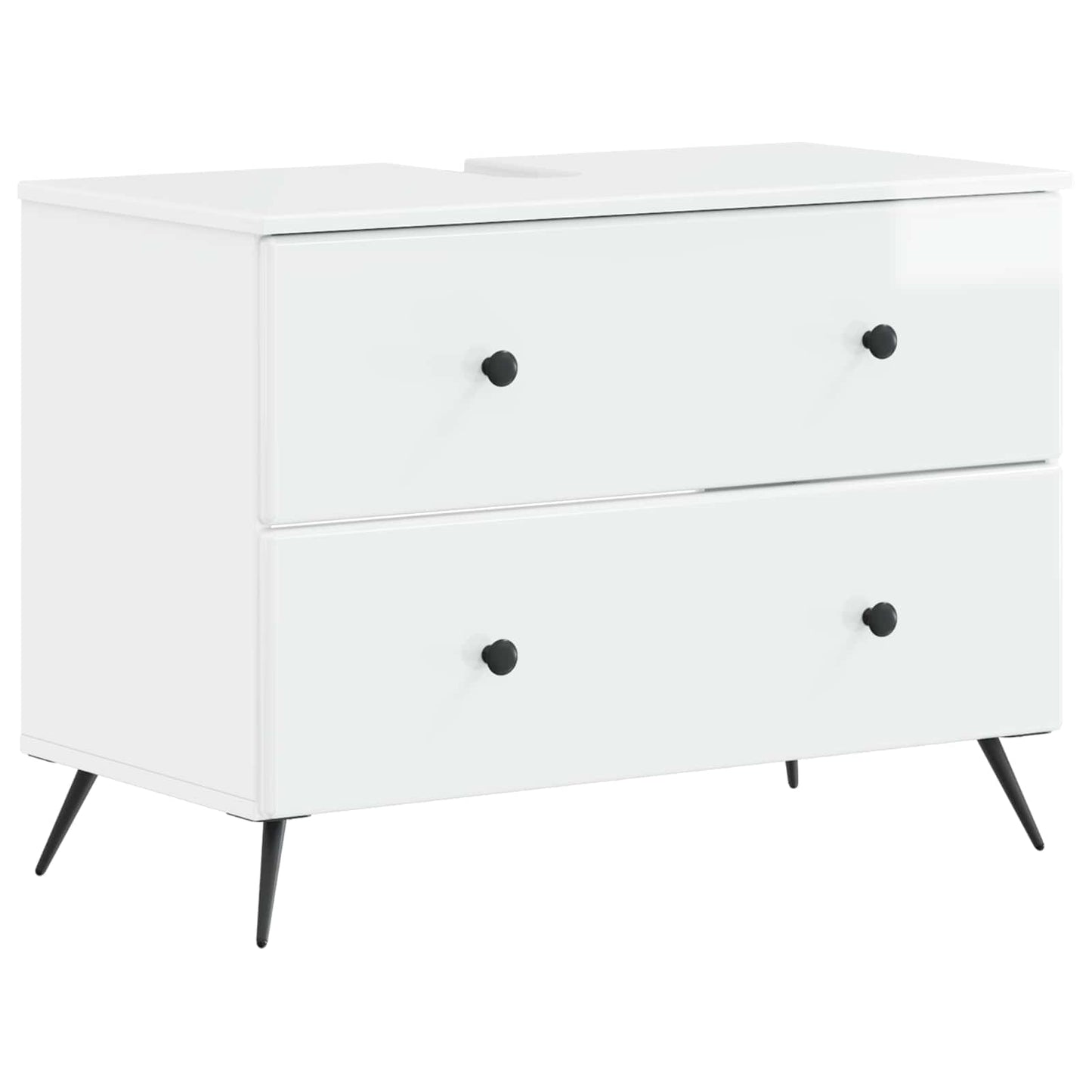 4 Piece Bathroom Cabinet Set BREDA High Gloss White