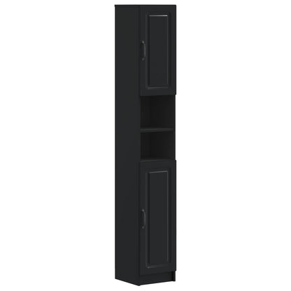 4 Piece Bathroom Cabinet Set UTRECHT Black Engineered Wood