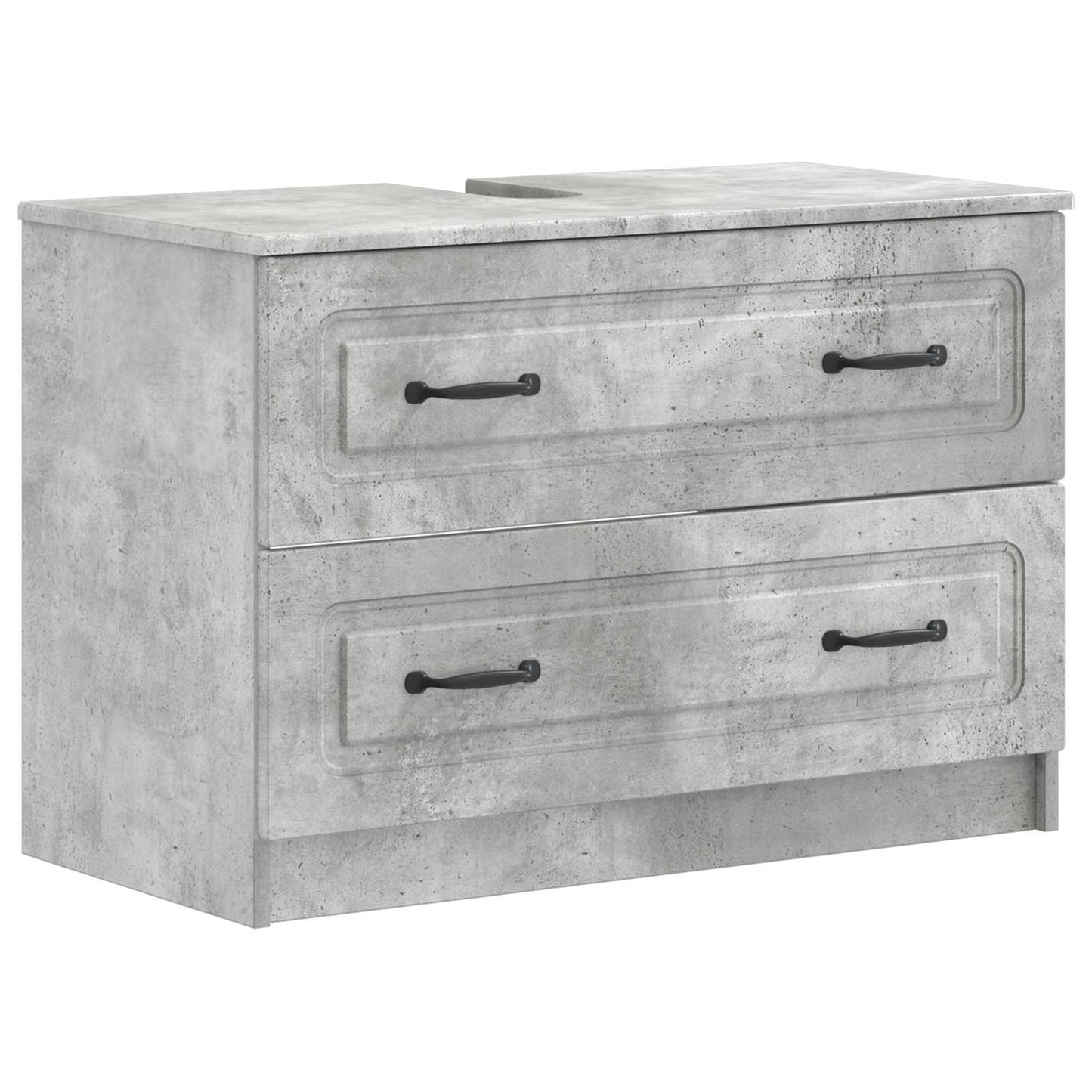 4 Piece Bathroom Cabinet Set UTRECHT Concrete Grey