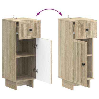 2 Piece Bathroom Cabinet Set EDE Sonoma Oak Engineered Wood