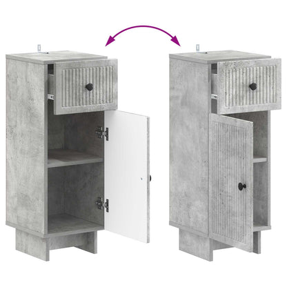 2 Piece Bathroom Cabinet Set EDE Concrete Grey Engineered Wood