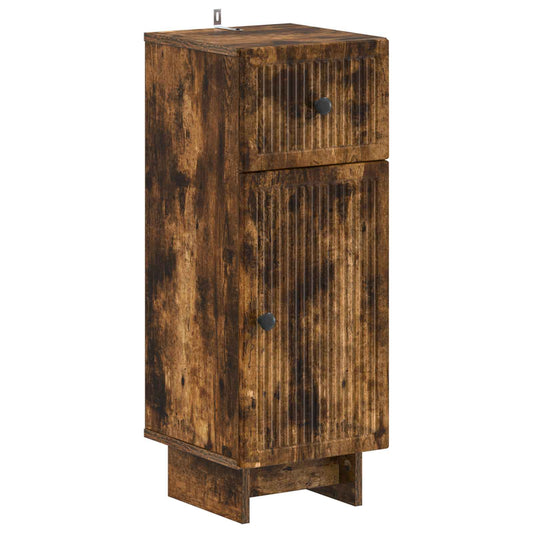 2 Piece Bathroom Cabinet Set EDE Smoked Oak Engineered Wood