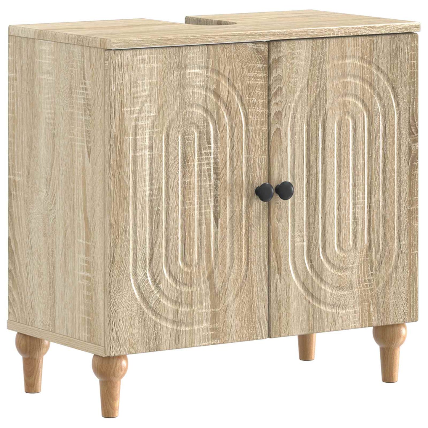 2 Piece Bathroom Cabinet Set ALKMAAR Sonoma Oak Engineered Wood