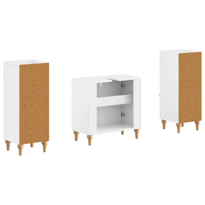 2 Piece Bathroom Cabinet Set ALKMAAR High Gloss White