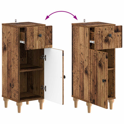 2 Piece Bathroom Cabinet Set ALKMAAR Old Wood Engineered Wood