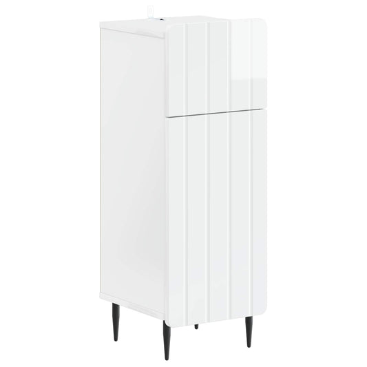 2 Piece Bathroom Cabinet Set ZWOLLE High Gloss White