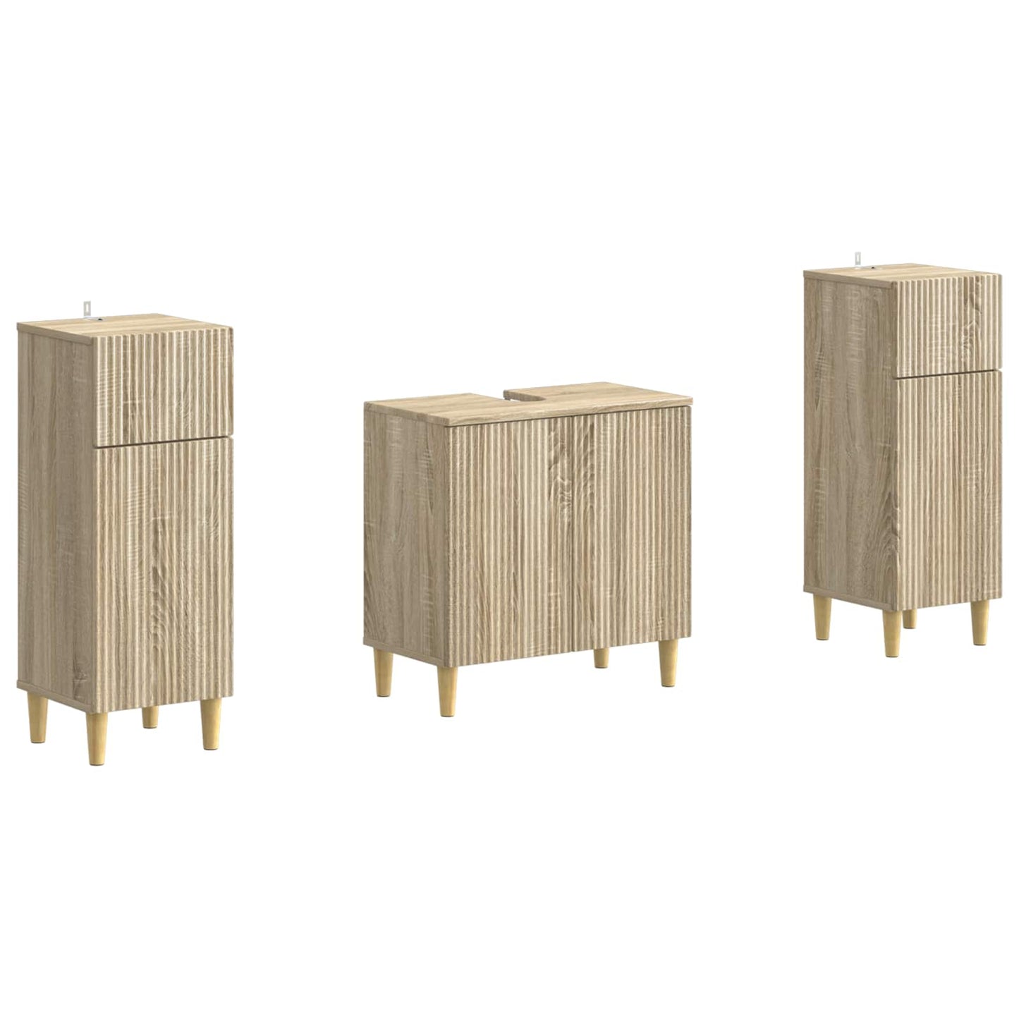 2 Piece Bathroom Cabinet Set ARNHEM Sonoma Oak Engineered Wood