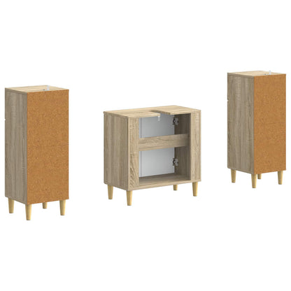 2 Piece Bathroom Cabinet Set ARNHEM Sonoma Oak Engineered Wood