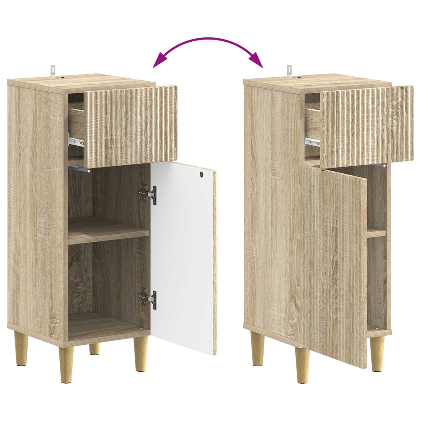 2 Piece Bathroom Cabinet Set ARNHEM Sonoma Oak Engineered Wood