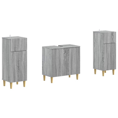 2 Piece Bathroom Cabinet Set ARNHEM Grey Sonoma Engineered Wood