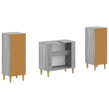2 Piece Bathroom Cabinet Set ARNHEM Grey Sonoma Engineered Wood