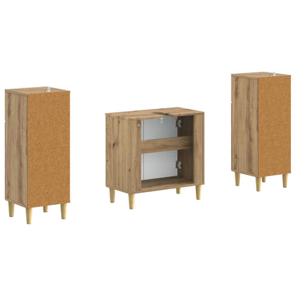 2 Piece Bathroom Cabinet Set ARNHEM Artisan Oak Engineered Wood