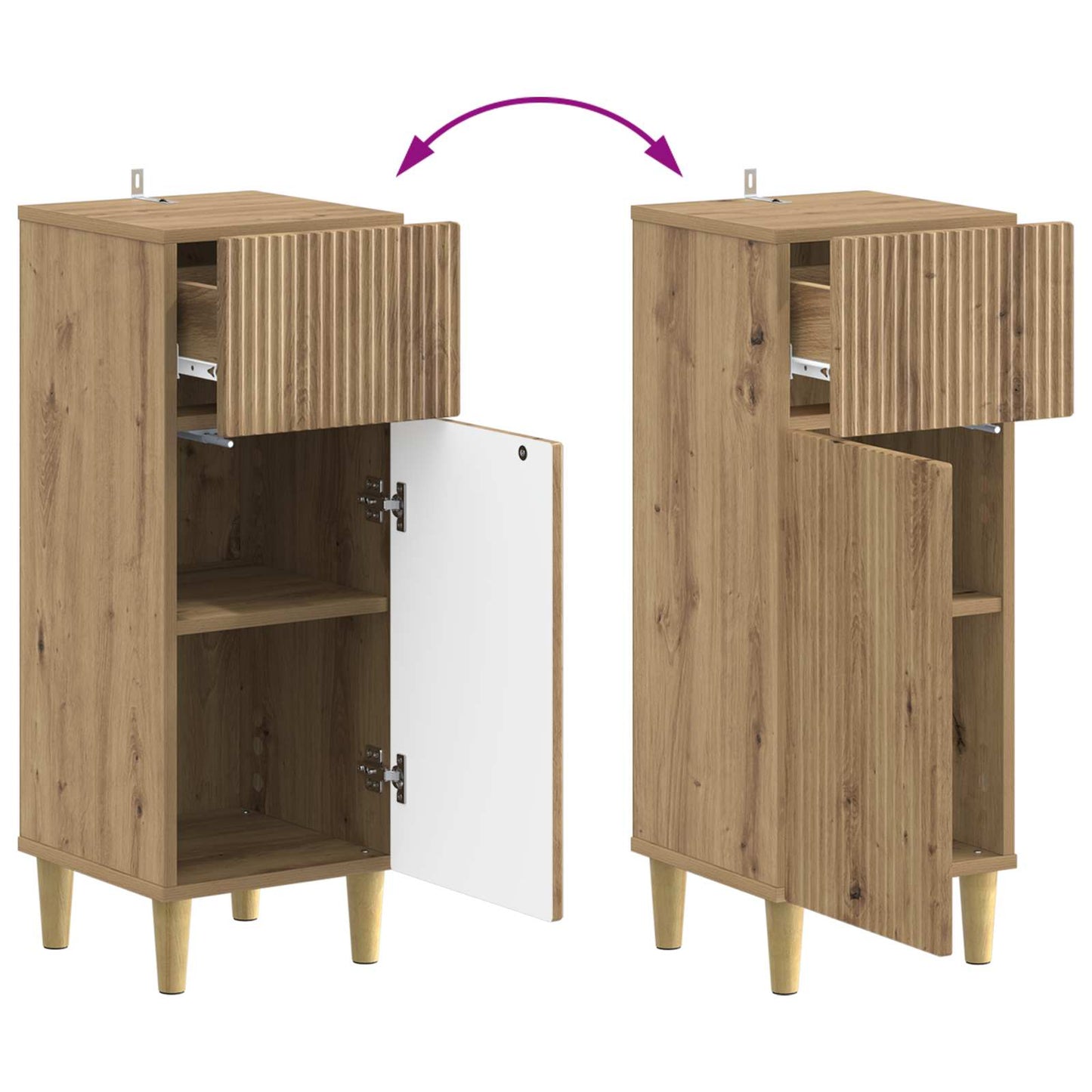 2 Piece Bathroom Cabinet Set ARNHEM Artisan Oak Engineered Wood