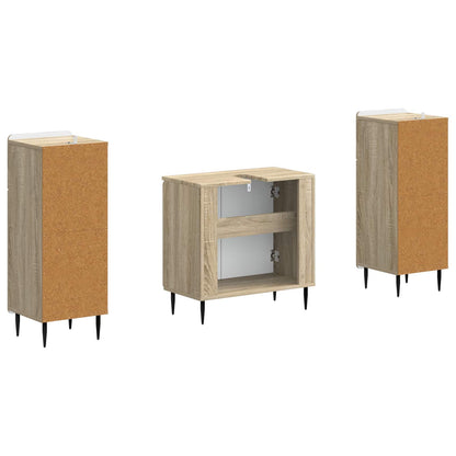 2 Piece Bathroom Cabinet Set HAARLEM Sonoma Oak Engineered Wood