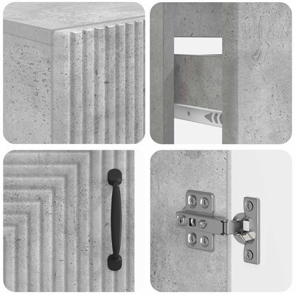2 Piece Bathroom Cabinet Set HAARLEM Concrete Grey