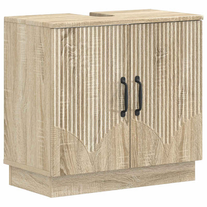 2 Piece Bathroom Cabinet Set HOORN Sonoma Oak Engineered Wood