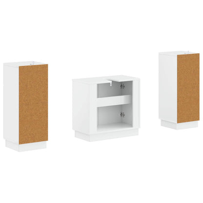 2 Piece Bathroom Cabinet Set HOORN High Gloss White