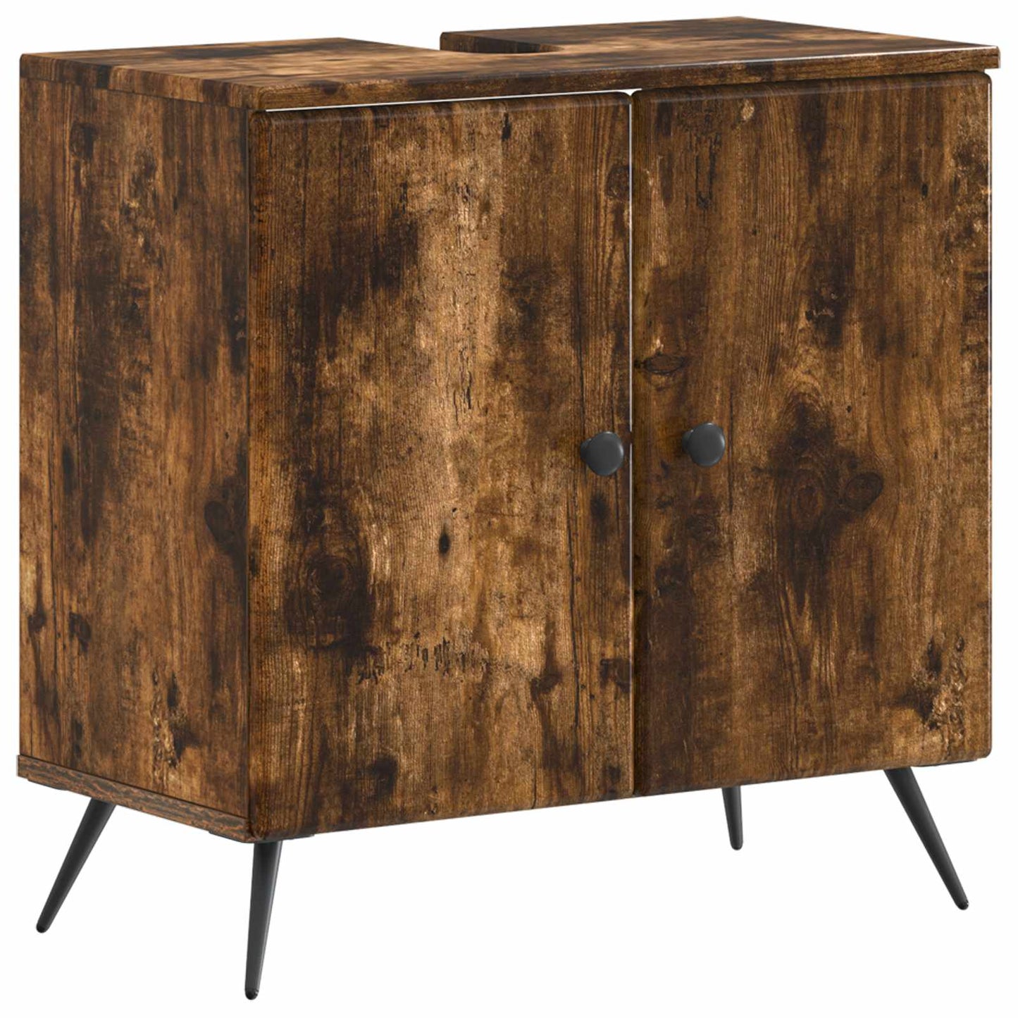 2 Piece Bathroom Cabinet Set BREDA Smoked Oak Engineered Wood