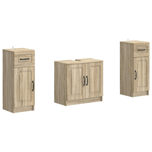 2 Piece Bathroom Cabinet Set UTRECHT Sonoma Oak Engineered Wood