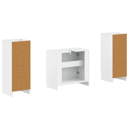 2 Piece Bathroom Cabinet Set UTRECHT High Gloss White