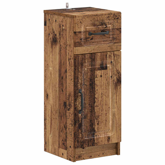 2 Piece Bathroom Cabinet Set UTRECHT Old Wood Engineered Wood