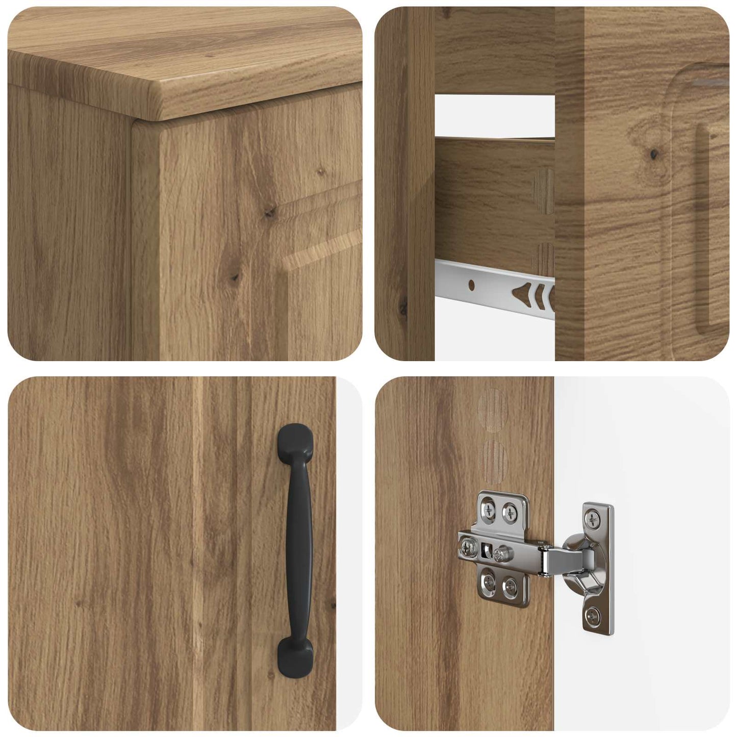 2 Piece Bathroom Cabinet Set UTRECHT Artisan Oak
