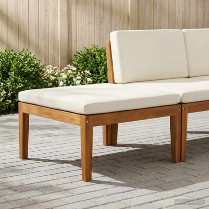 Footrest Solid Acacia Wood Natural