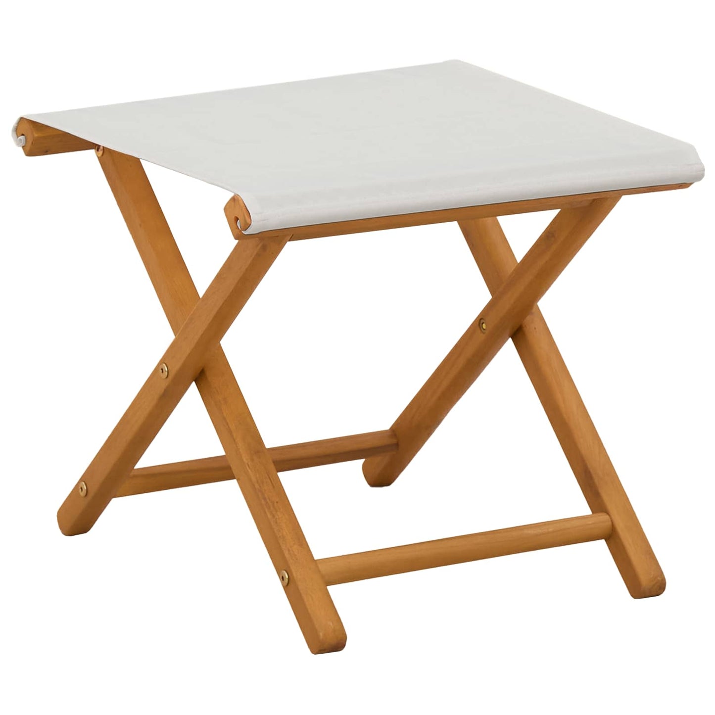 Deck Chair 4 pcs 3 Position Solid Eucalyptus Wood Cream
