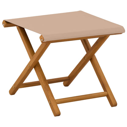 Deck Chair 4 pcs 3 Position Solid Eucalyptus Wood Taupe