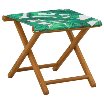 Deck Chair 4 pcs 3 Position Solid Eucalyptus Wood Leaf Pattern