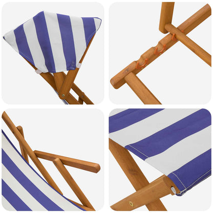 Deck Chair 4 pcs 3 Position Solid Eucalyptus Wood
