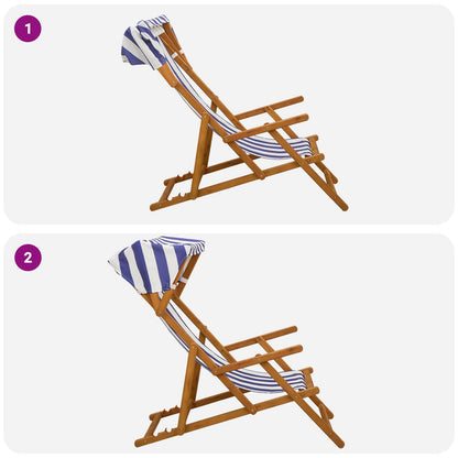 Deck Chair 4 pcs 3 Position Solid Eucalyptus Wood