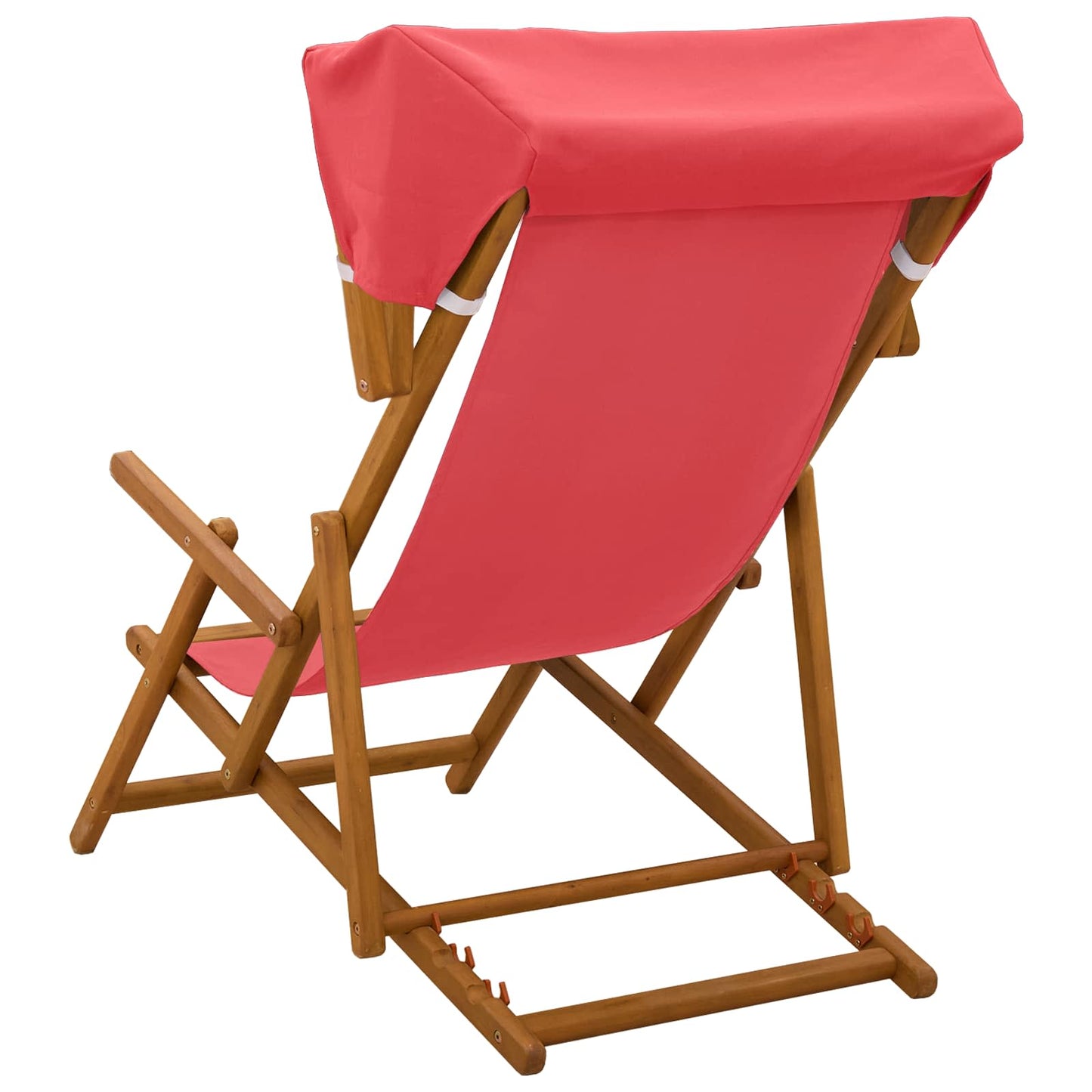 Deck Chair 2 pcs 3 Position Solid Eucalyptus Wood Red